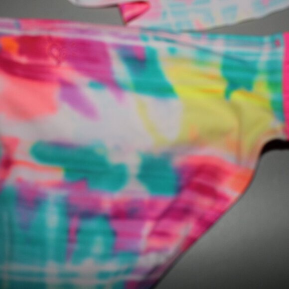 Multi Color Flamingo 2 Pcs Justice Bikini Swimsuit Size 14 - Picture 9 of 10